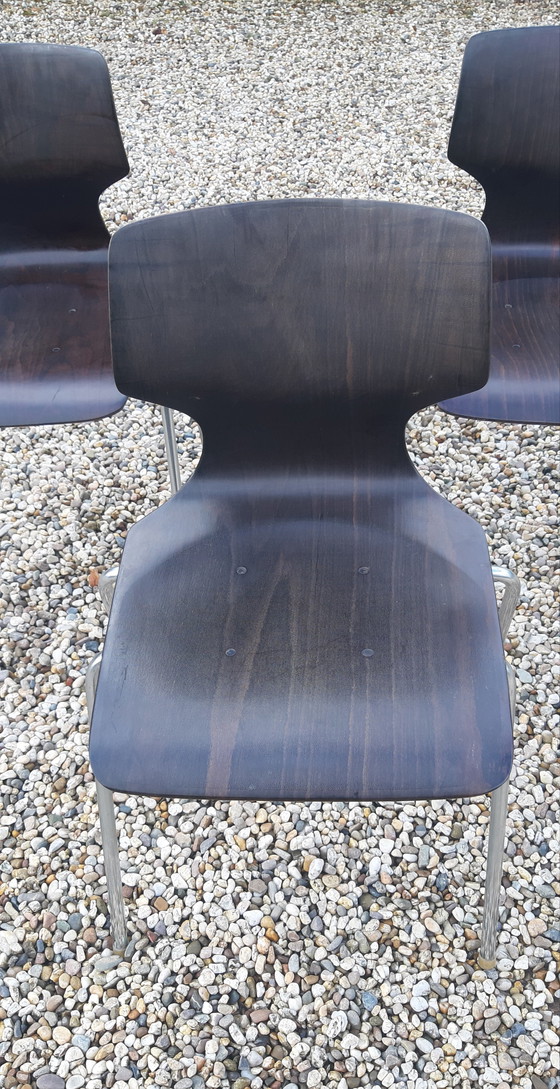 Image 1 of Set van 4 palisander eetkamerstoelen Flötotto Mid Century Design 