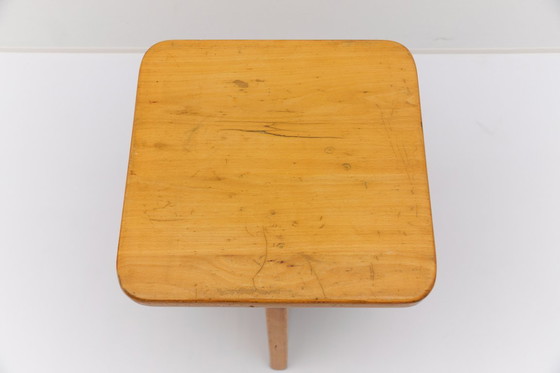 Image 1 of Conjunto de 6 taburetes de roble al estilo de Pierre Chapo, Francia, años 60