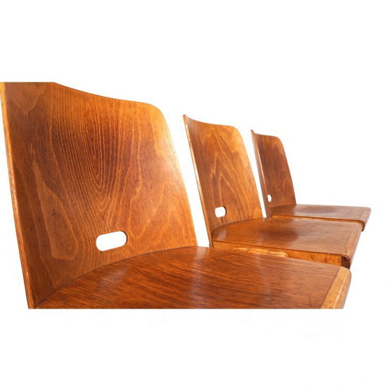 Image 1 of Set aus 6 stapelbaren Esszimmerstühlen im Bauhaus-Stil, 1960