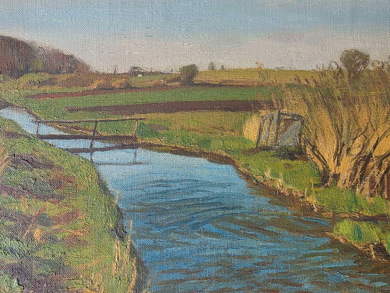 Dipinto paesaggistico impressionista originale - 1935 – Dipinti e disegni, Tela (photo 9 of 11)