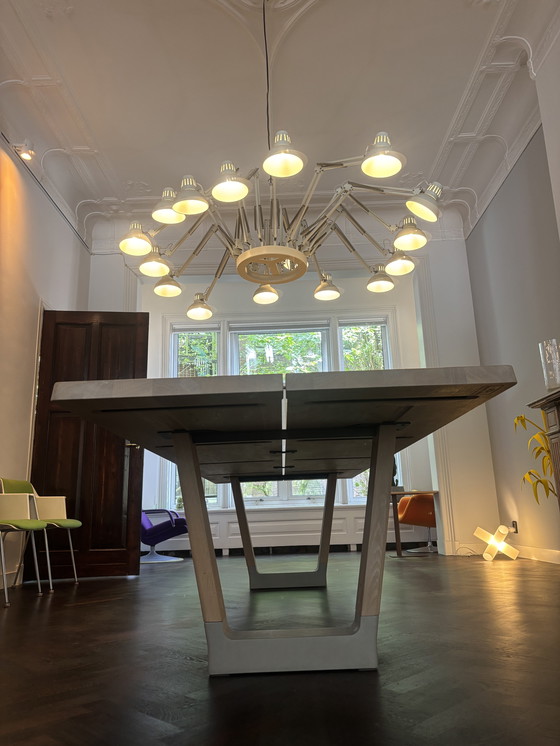 Image 1 of Table à manger Arco Base 100x320cm chêne béton naturel