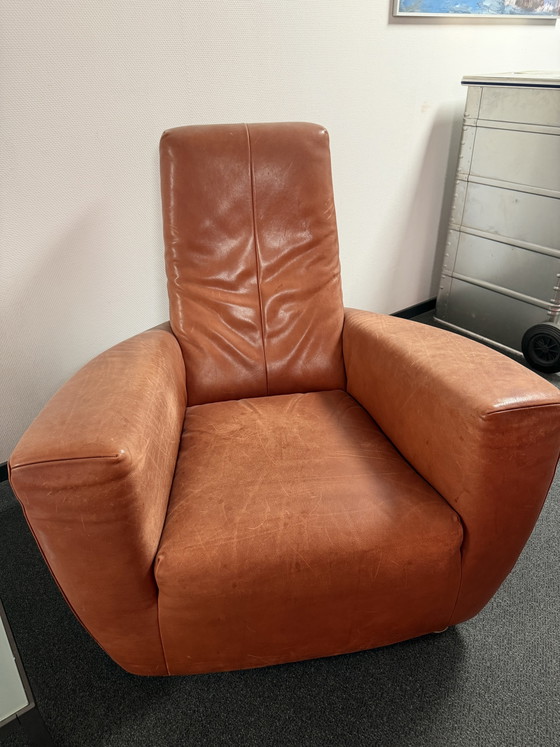 Gerard Van Den Berg Longafl Faureauil – Montis, Fauteuils, Leather, Wood (photo 6 of 8)