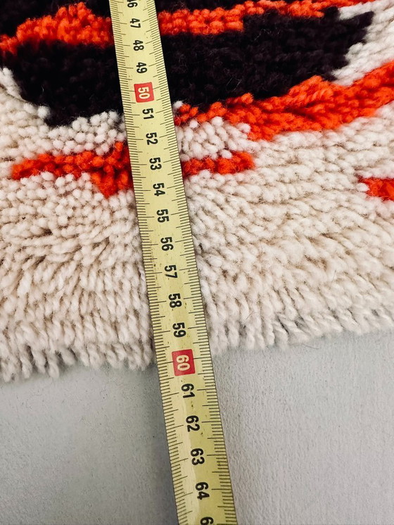 Image 1 of 1x Vintage wollen wandkleed – unieke retro eyecatcher (39 x 60 cm)