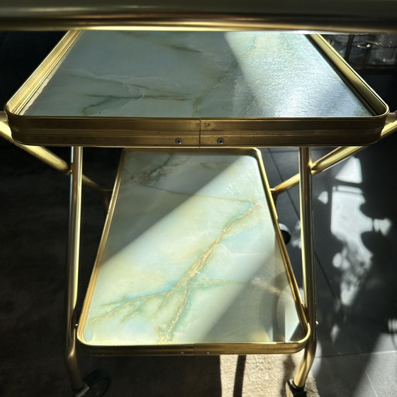 Image 1 of Vintage folding bar cart / serving trolley – 1970s