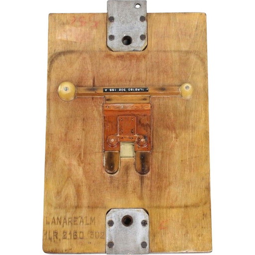 Vintage mixed wood wall art, 1960