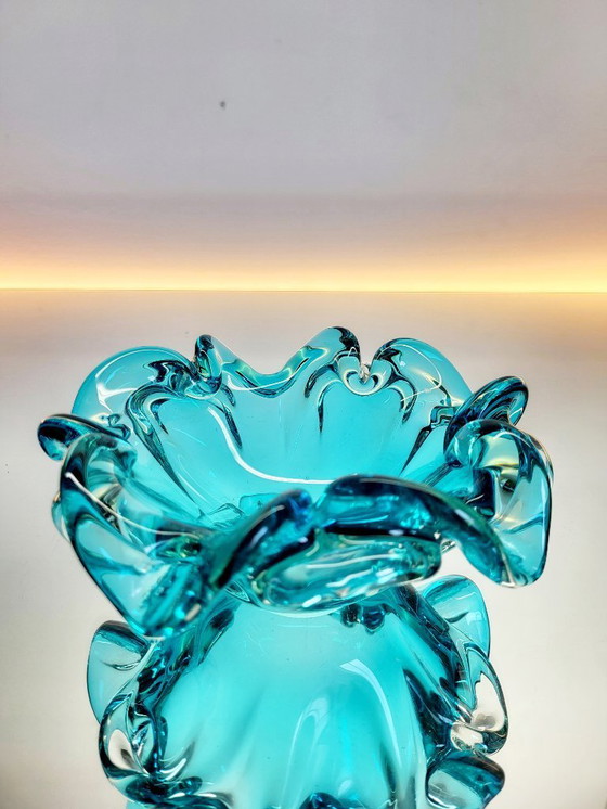 Image 1 of Vide poche ou bol vintage bleu de Murano, Italie, 1970