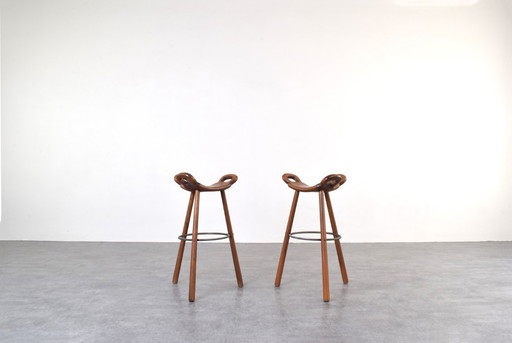 Sgabello da bar brutalista Marbella di Sergio Rodriguez per Conform, anni '70, set di 2.