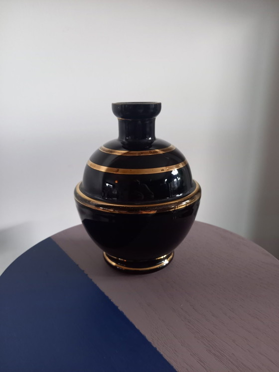 • Authentic Booms Glas - De Rupel - Art Deco decanter/pot with Kristallier label. – Glass & Decanter (photo 2 of 5)