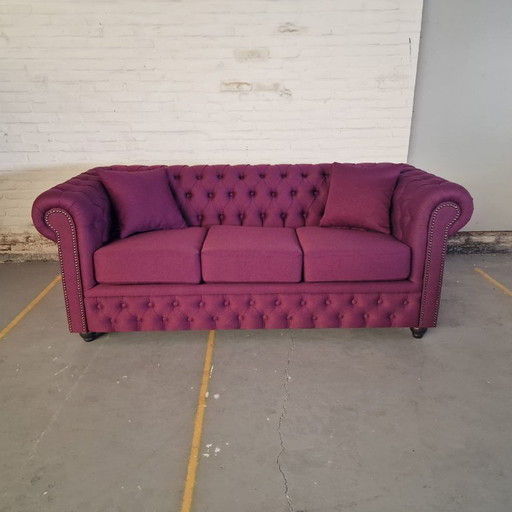Canapé Chesterfield Bahama Berry Pink (3 places)