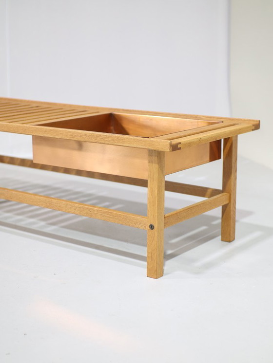 Image 1 of Bench with planter Yngve Ekström vintage Swedish