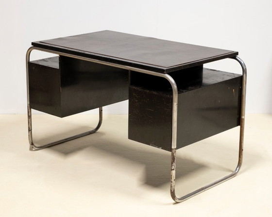 Bureau fonctionnaliste suédois inspiré du Bauhaus, années 1940 – Bureaux, Cuir (photo 10 of 14)