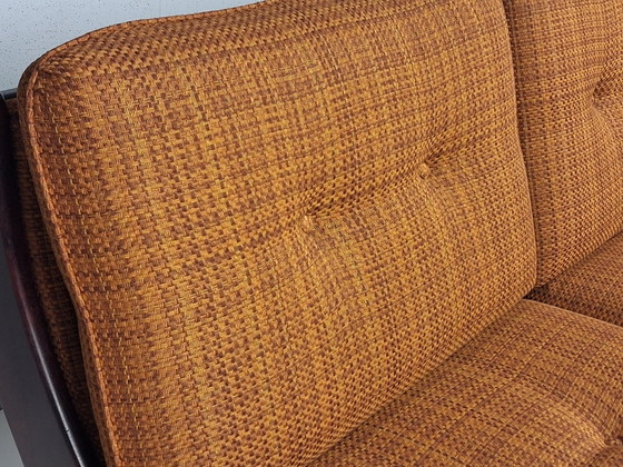 Vintage 2-zitsbank, jaren 70 – 2 zitsbanken, Textile, Wood (photo 8 of 10)