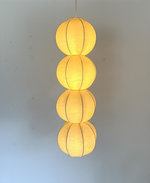 Vintage cocoon pendant lamp, Friedel Wauer '60