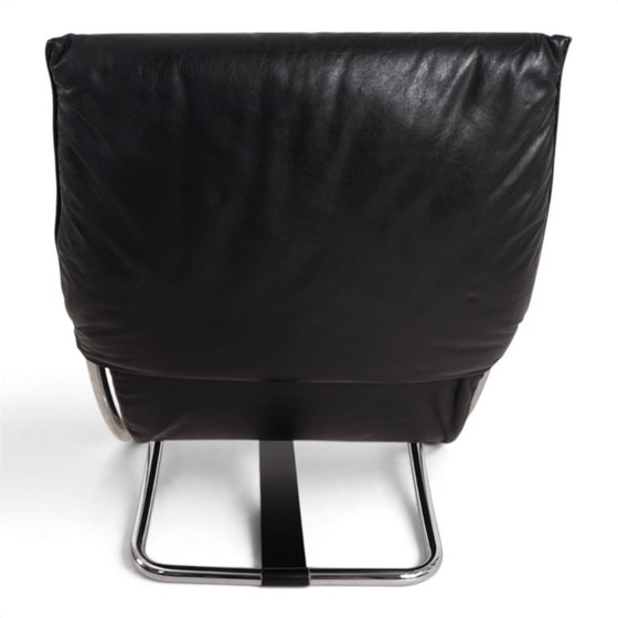 Poltrona lounge in pelle WK Möbel con pouf di Robert Haussmann, 1970 – Poltrone (photo 8 of 20)