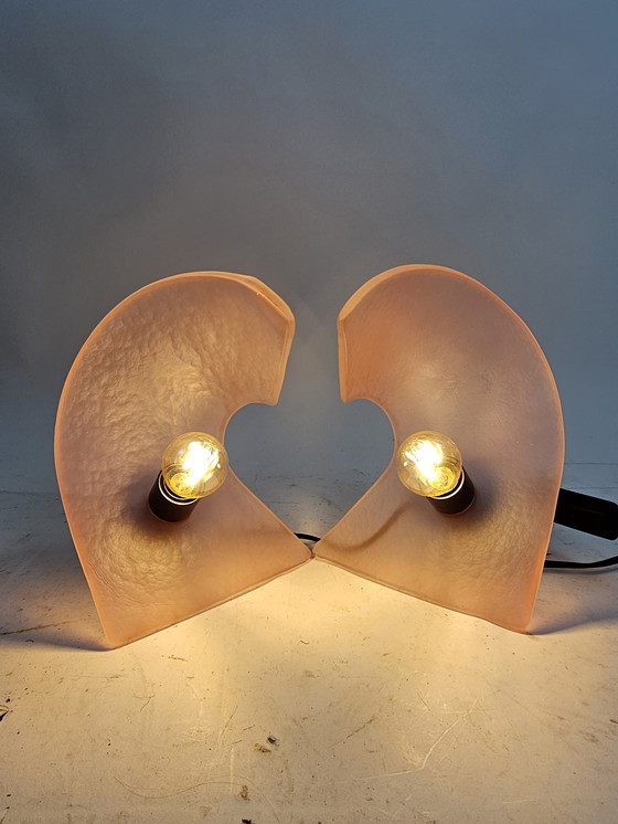 Image 1 of Set van 2 de Mayo glazen tafellampen 1980s