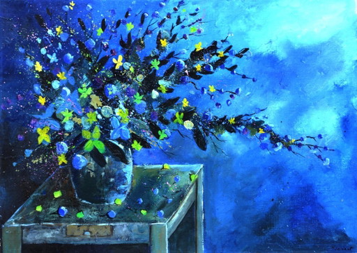Blaue Symphonie – schilderijen tekeningen, Canvas