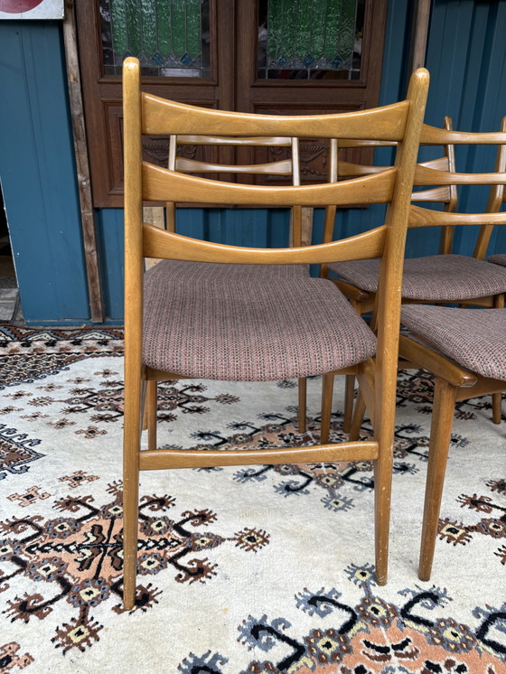 Image 1 of Vintage mid-century Deens design eetkamer stoelen 