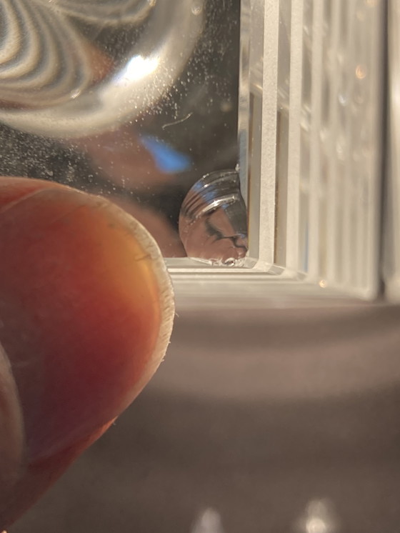 Image 1 of Lámpara de pared halógena moderna en cristal y metal cromado.