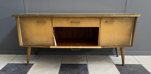 Light wood lowboard 1960s