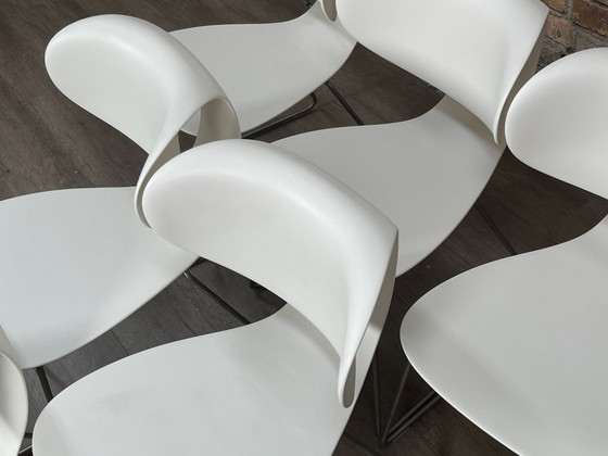 Sawaya & Moroni Maxima Set of 6 – White | William Sawaya – Dining chairs, Plastic, Chrome (photo 5 of 12)
