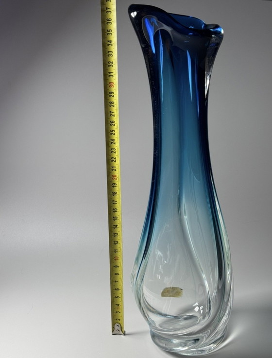 Val Saint Lambert “Lulea” Crystal Vase — René Delvenne, Studio Cristal, Limited Edition 1/6 (photo 12 of 15)
