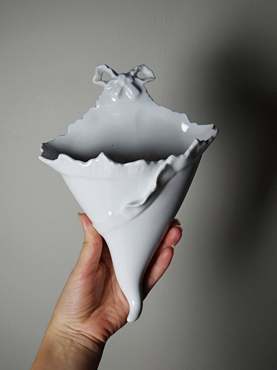 Ein Paar Giraud Limoges Wandbouquetières aus Porzellan, ca. 1950-1960 – Wanddekoration, Porcelain, Vintage (photo 7 of 13)