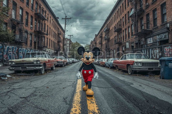 Image 1 of Foto auf Plexiglas gedruckt / Limitierte Auflage / Streetart / Mickey Mouse / Originaldekoration / Pop-Art / Art déco