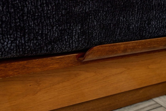 Art Déco Sofabed by Jindřich Halabala for UP Závody, 1950s, Czechoslovakia – 3-5 seaters, Textile, Wood (photo 15 of 17)