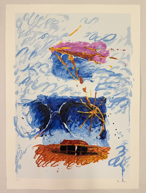 Serigrafía Mario Schifano 50x70cm Impresión Abstracta, Pop, Torcular