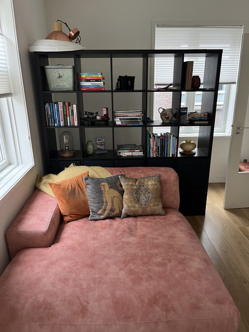 Sofá/sillón de dos plazas rosa supersuave