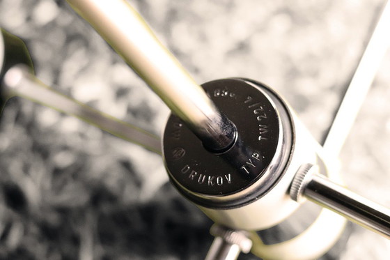 Image 1 of Drukov / Kroonluchter - Tsjechisch Mid Century Modern (jaren 1960, Kristal & Chroom, Draaibare Schaduwen)