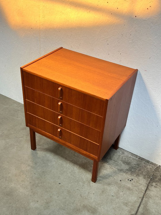 Commode vintage, Bertil Fridhagen Pour Bodafors, Suède 1960s, Bois, Marron, Scandinavian (photo 4 sur 14)