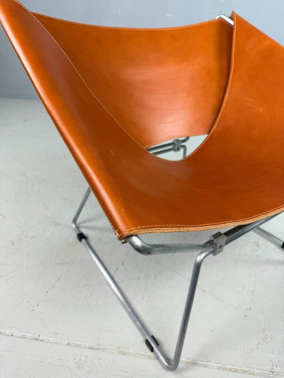 Image 1 of Poltrona in pelle cognac AP-14 di Pierre Paulin per A. Polak, 1955
