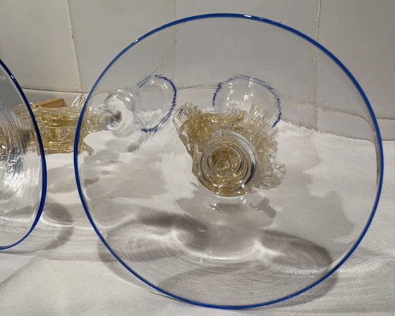 Image 1 of 2 Vintage Italian Murano candlesticks