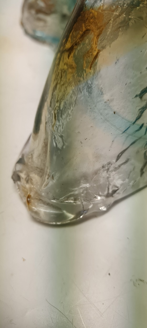 Image 1 of Vintage design italiaans gekleurd glazen Murano hanglamp in de stijl van Nason