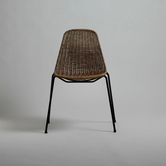 Vintage Basket Chair Gian Franco Legler, 1960s – Dining chairs, Iron, Wicker (photo 4 of 17)