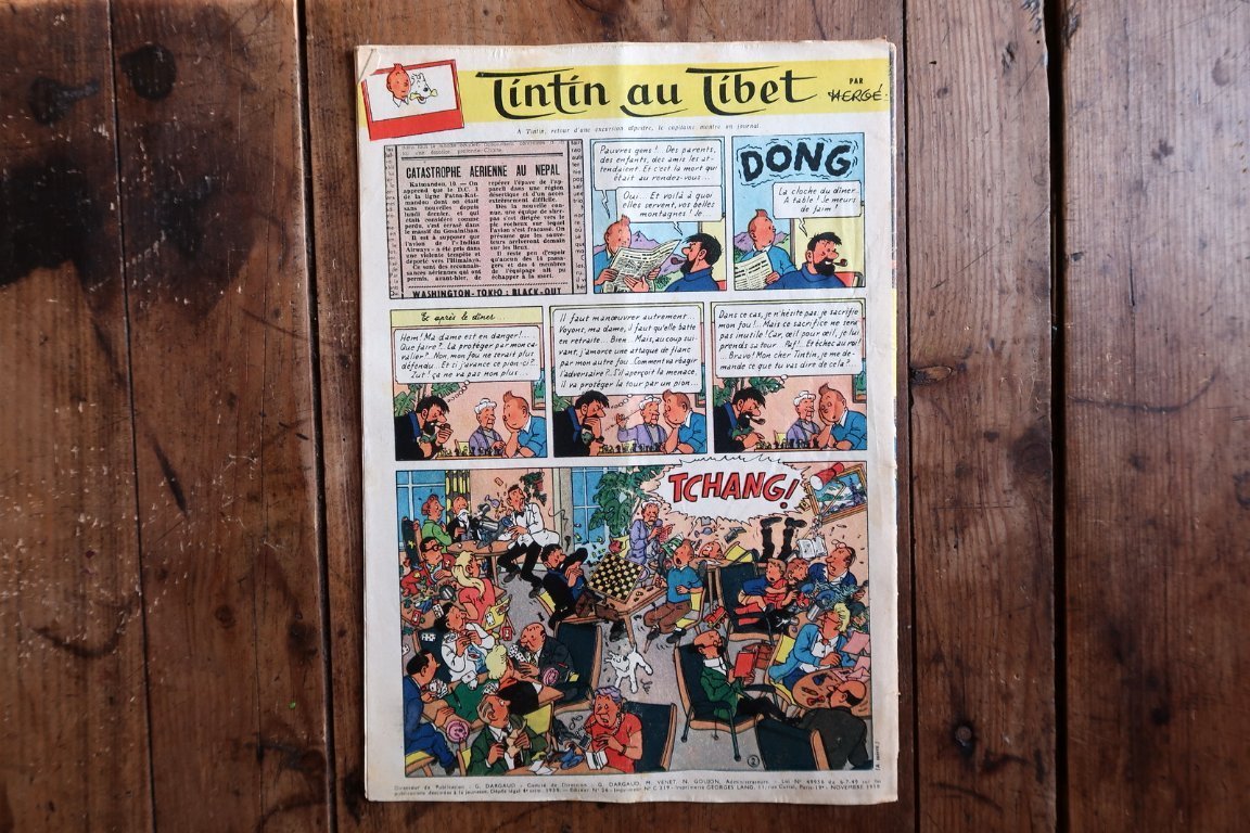 Original Le Journal de Tintin No. 524, November 1958 – Tintin au