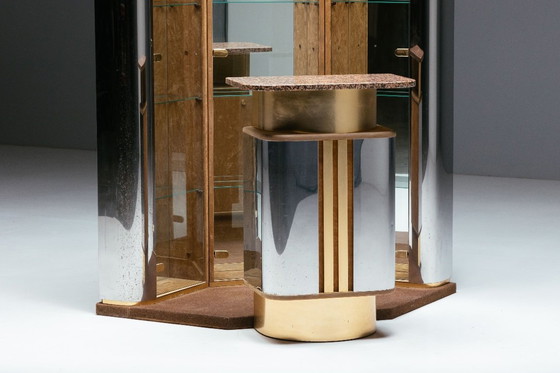 Image 1 of Bar corner cabinet by Willy Rizzo, Italy, 1970s