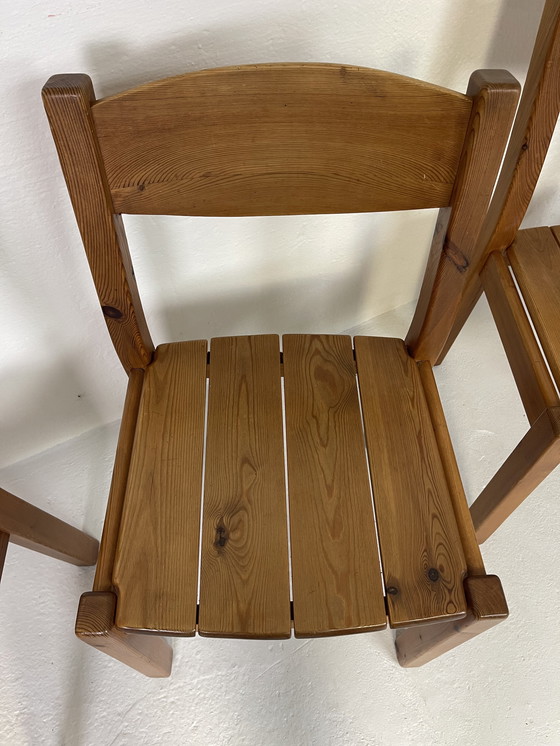 Image 1 of Chaises de salle à manger en pin, style vintage danois, Rainer Daumiller