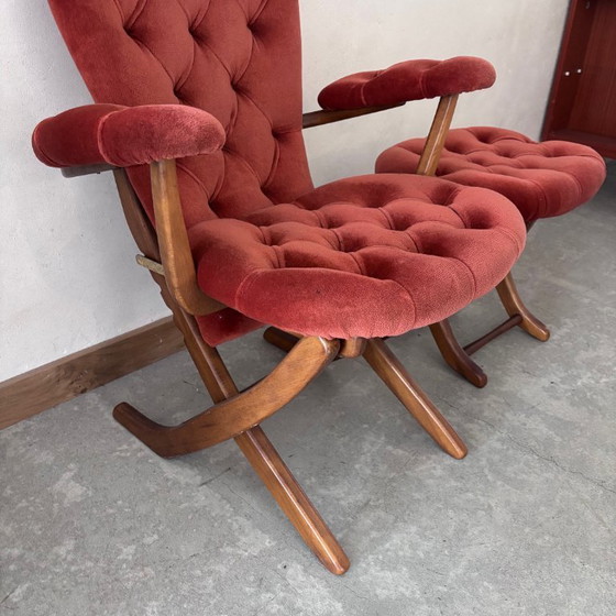 Image 1 of Verstelbare vintage fauteuil