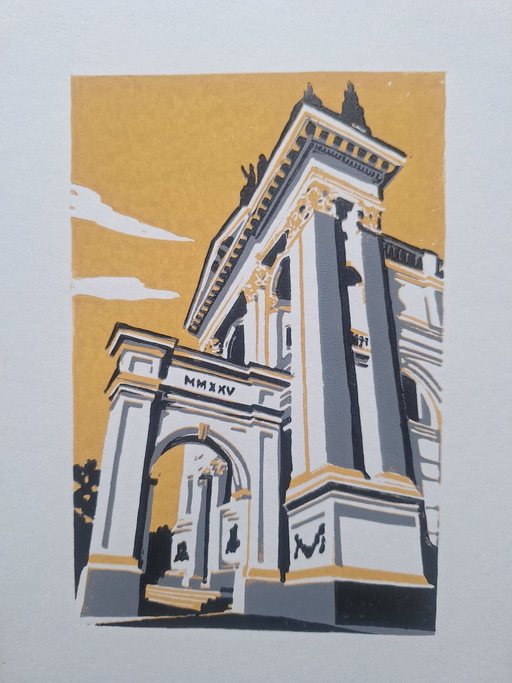 Linoleografia 'Basiliek Oudenbosch '