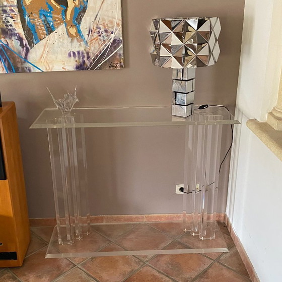 Image 1 of Consola cinética Marais International. 1980. Plexiglás.
