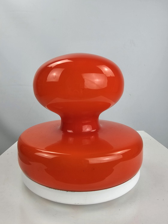 Image 1 of Italian Glass Table Lamp Orange