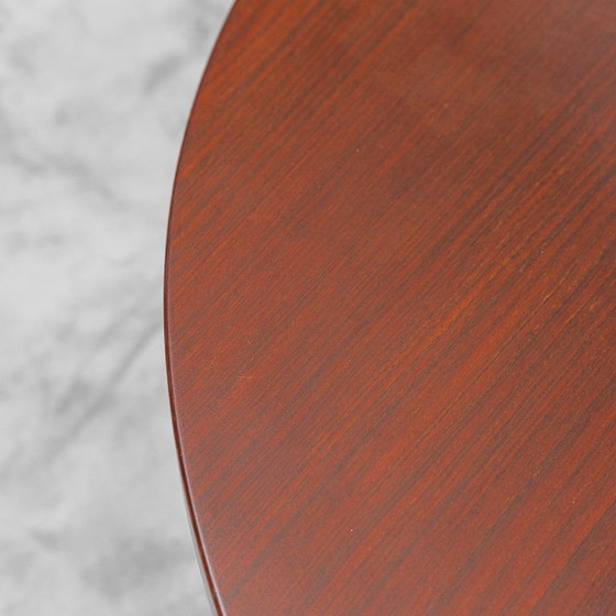 Image 1 of SET DA PRANZO VINTAGE ANNI '70 IN STILE MODERNO CON TAVOLO ROTONDO E 6 SEDIE