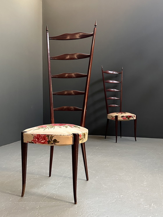 Image 1 of Pair of Paolo Buffa Ladder Chairs
