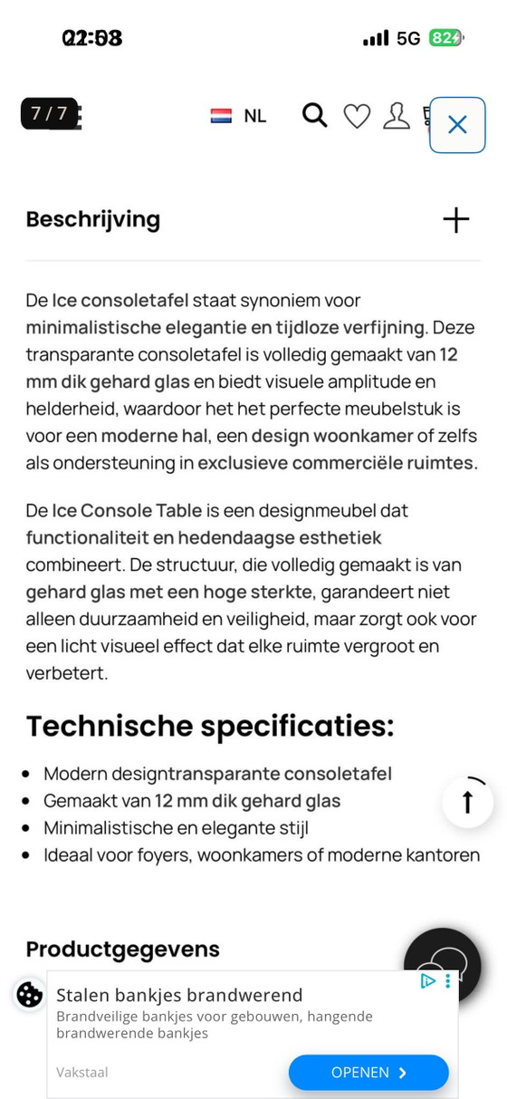 Table d'appoint design : Bureau – Tables d'appoint, Glass (photo 7 of 7)