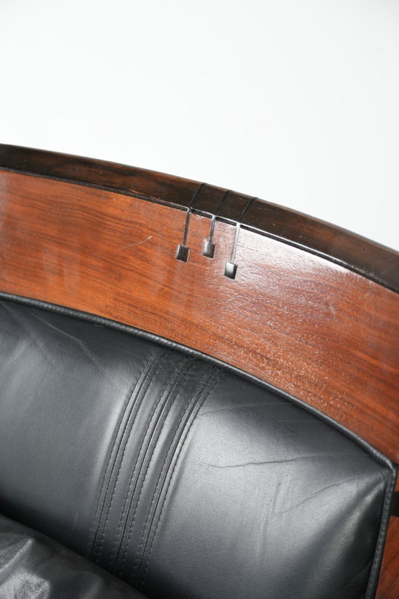 Image 1 of Schwarzer Art-déco-Ledersessel von Schuitema aus der Decoforma-Serie in gutem Zustand