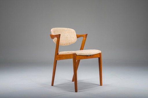 Mid-Century Modern Teak Model 42 Stuhl von Kai Kristiansen für Schou Andersen, 1960er Jahre