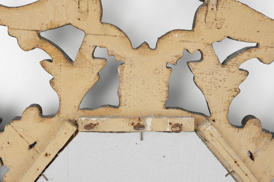 Image 1 of Paire de deux miroirs en bois doré de style rococo vénitien, vers 1850 Italie