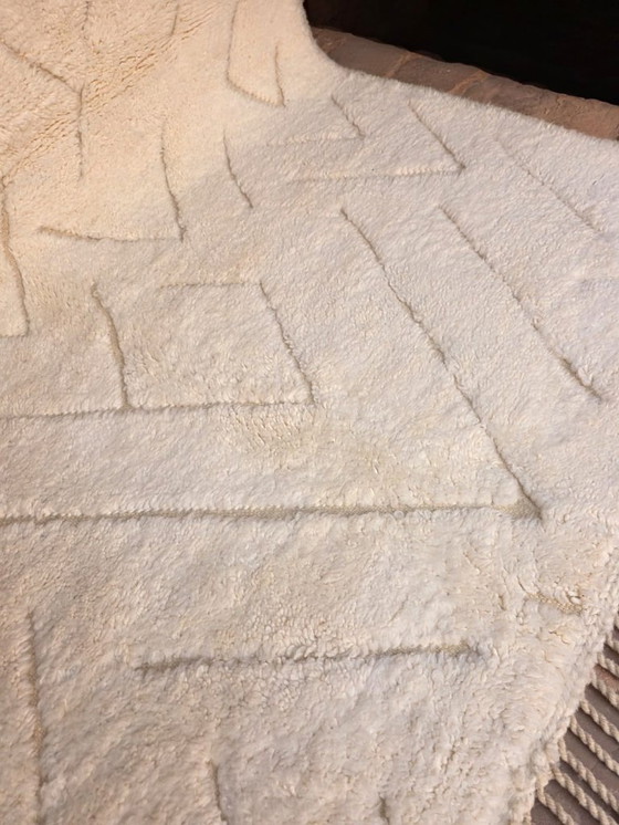 Image 1 of Crème op crème Beni Ourain-kleed 260 x 175 cm